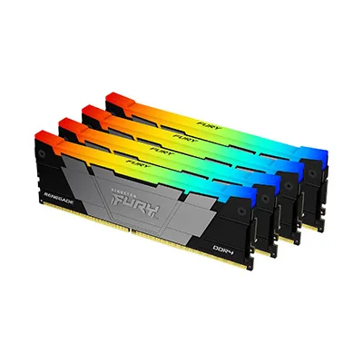 FURY Renegade RGB - DDR4 - sats - 32 GB: 4 x 8 GB - DIMM 288-pin - 3600 MT/s / PC4-28800 - CL16 - 1.35 V - ej buffrad - icke ECC - svart