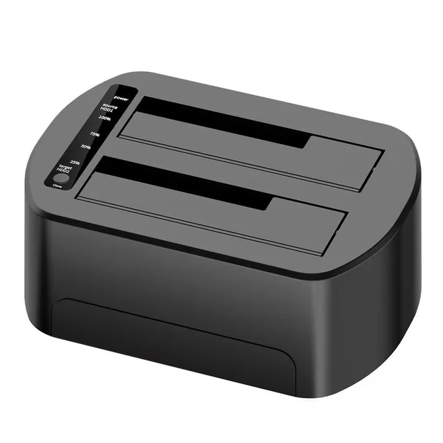 - HDD / SSD dockningsstation - med RGB, klonfunktion - fack: 2 - 2,5 tum/3,5 tum delad - SATA 6Gb/s - USB - svart