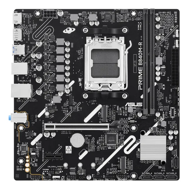 PRIME B840M-R Moderkort - AMD B840 - AMD AM5 - DDR5 RAM - Micro-ATX