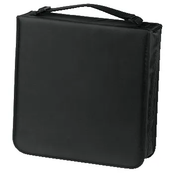 CD Wallet Nylon 208 - Plånbok för CD-/DVD-skivor - 208 skivor - nylon - svart