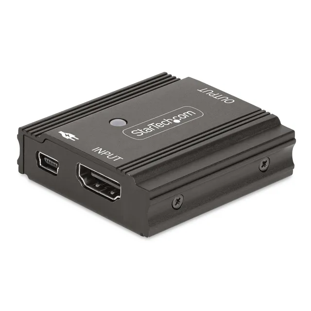 StarTech.com 33ft (10m) 8K 60Hz HDMI Signal Booster, Active HDMI 2.1 Inline Repeater and Video Signal Amplifier up to 8K 60Hz/4K 144Hz, Compact HDMI C