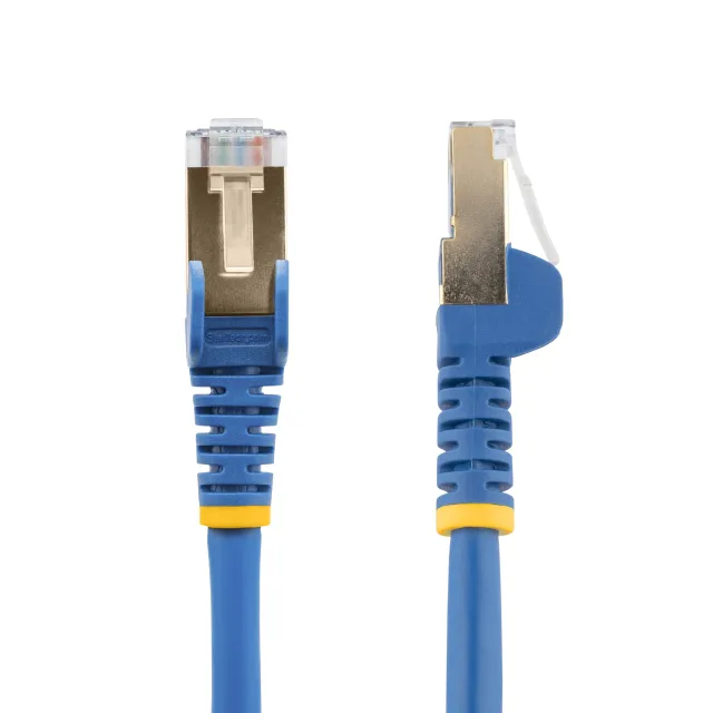 StarTech.com 1.5m CAT6A Ethernet Cable, 10 Gigabit Shielded Snagless RJ45 100W PoE Patch Cord, CAT 6A 10GbE STP Network Cable w/Strain Relief, Blue, U
