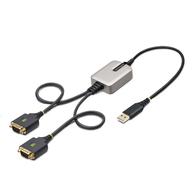 2ft (60cm) 2-Port USB to Serial Adapter C