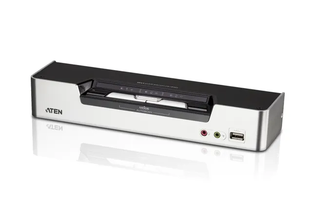 ATEN USB DVI Dual View KVMP Switch CS1642A - Omkopplare för tangentbord/video/mus/ljud/USB - 2 x KVM/ljud/USB - 1 lokal användare - skrivbordsmodell