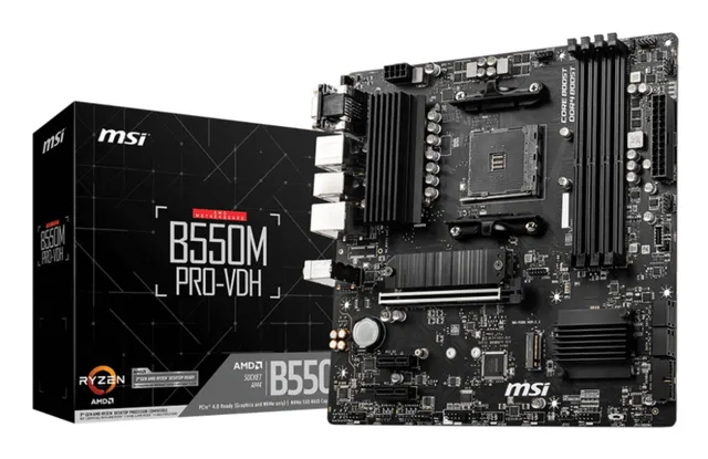 B550M PRO-VDH Moderkort - AMD B550 - AMD AM4 - DDR4 RAM - Micro-ATX