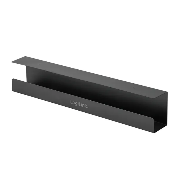 Cable management tray - installed below desk