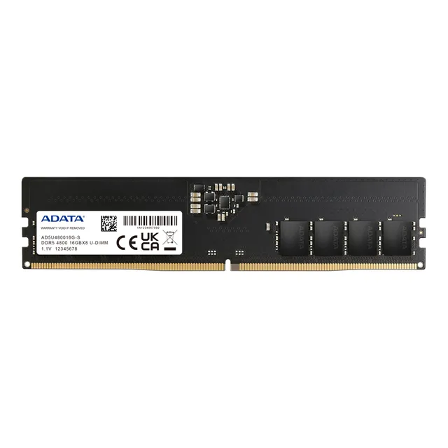 UDIMM DDR5-4800 - 16GB - CL40 - Single Channel (1 pcs) - Svart