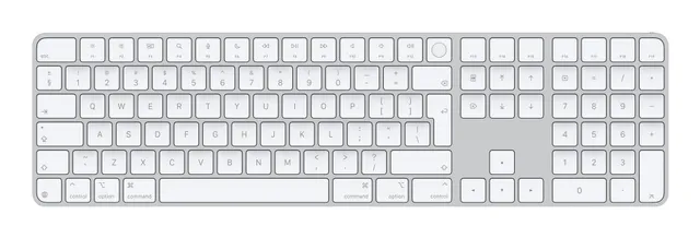 Magic Keyboard with Touch ID and Numeric Keypad - Tangentbord - Engelska - Vit