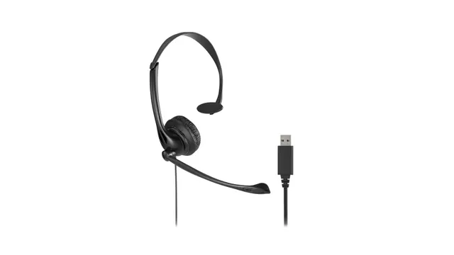 - Headset - på örat - kabelansluten - USB-A - svart