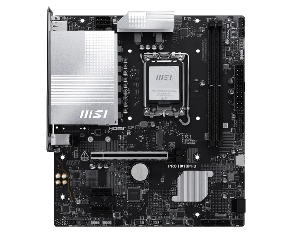 PRO H810M-B Moderkort - Intel H810 - Intel LGA1851 - DDR5 RAM - Micro-ATX
