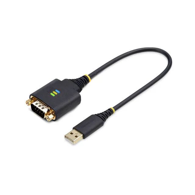 1ft (30cm) USB to Serial Adapter Cable, COM Retention, RS232 - USB / seriell kabel - USB (hane) till DB-9 (hane) skruvbar - 30.5 cm - formpre