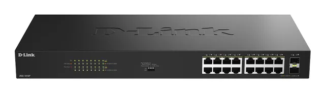 DGS-1018P/E - hallitsematon Gigabit-verkkokytkin, musta