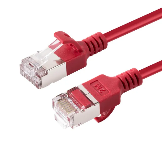 Cat6a U/FTP RJ45 0.25m -verkkokaapeli, punainen