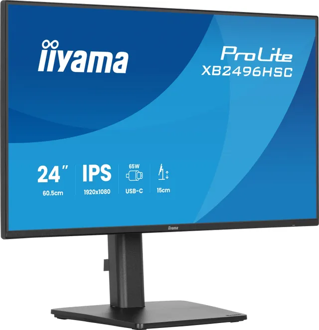 24" iiyama ProLite XB2496HSC - 1920x1080 (FHD) - 144Hz - IPS - 65W USB-C