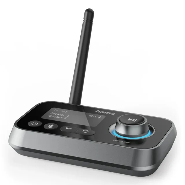 Link.it duo, Bluetooth, 3,5 mm, 10 m, Svart, USB, Ljud (3?5mm), RCA, USB typ A till USB typ C