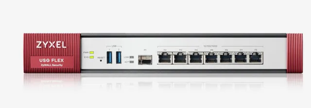 USG FLEX 500, 7xGigabit definierbara portar, 1xSFP Gigabit, Nebula