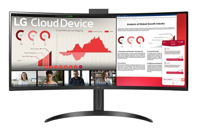 LG All-In-One Thin Client, 34" Full HD IPS matt, Pentium N6005, 8 GB, 256 GB PCIe SSD, WiFi 6, Bluetooth 5.1, webbkamera, Win10 IoT