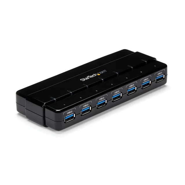 USB 3.0-hubb med 7 portar - stationär