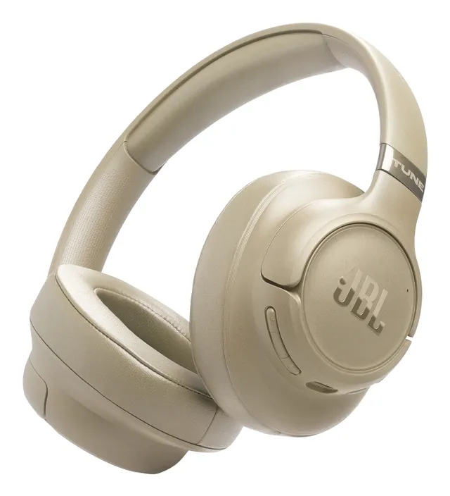 TUNE 780NC - Hörlurar med mikrofon - fullstorlek - Bluetooth - trådlös, kabelansluten - aktiv brusradering - USB-C - beige
