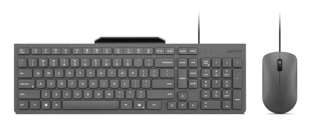 310 - keyboard and mouse set - with phone holder - QWERTY - US English - luna grey Input Device - Tastatur & Mus set - Engelska (US) - Grå