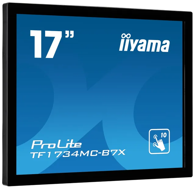 ProLite TF1734MC-B7X - LED-skärm - 17" - öppen ram - pekskärm - 1280 x 1024 - TN - 350 cd/m² - 1000:1 - 5 ms - HDMI, VGA, DisplayPort - svart