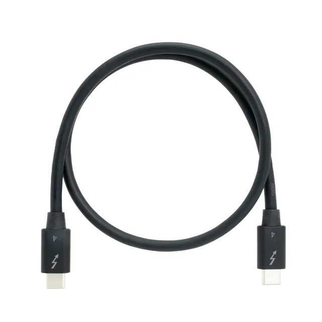 CAB-TBT4-0M5 - USB-kabel - 24 pin USB-C (hane) till 24 pin USB-C (hane) - Thunderbolt 4 - 50 cm - passiv, upp till 40 Gbps dataöverföringshastigh