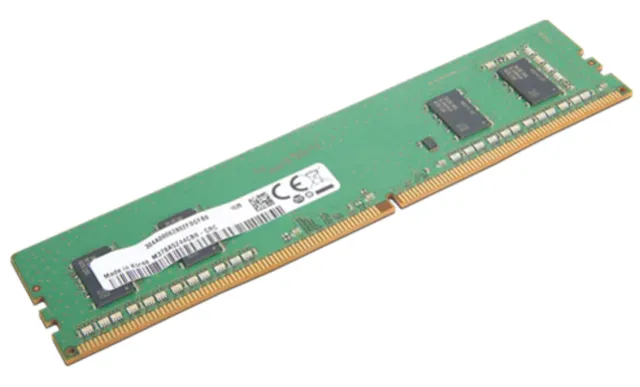 - DDR4 - modul - 16 GB - DIMM 288-pin - 2933 MT/s / PC4-23400 - 1.2 V - ej buffrad - icke ECC - CRU - grön - för ThinkCentre M70s 11DB, 11DC, 1