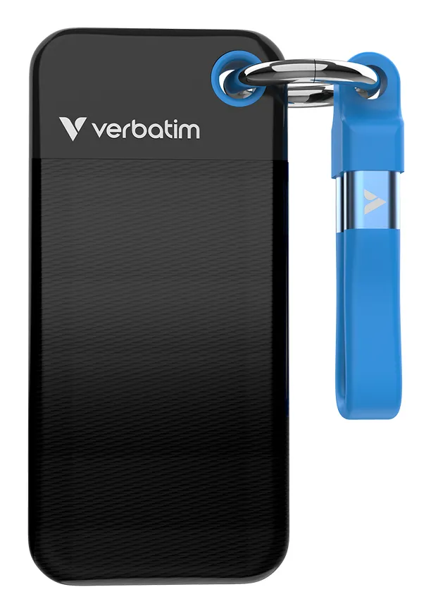 Pocket SSD - 256GB - USB 3.2 Gen 2 - Svart / Blå
