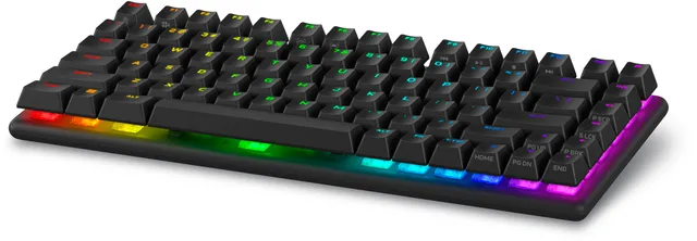 Alienware Pro Wireless Gaming Keyboard - Tangentbord - 75% - compact TKL - AlienFX per tangent RGB / 16,8 miljoner färger - trådlös - 2.4 GHz, Bluetoo