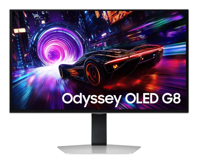 Odyssey OLED G8 S27FG810SU - G81SF Series - OLED-monitor - spel - 27 - 3840 x 2160 4K UHD (2160p) @ 240 Hz - 250 cd/m² - 1000000:1 - DisplayHDR 400 True Black - 0.03 ms - 2xHDMI, DisplayPort - silver