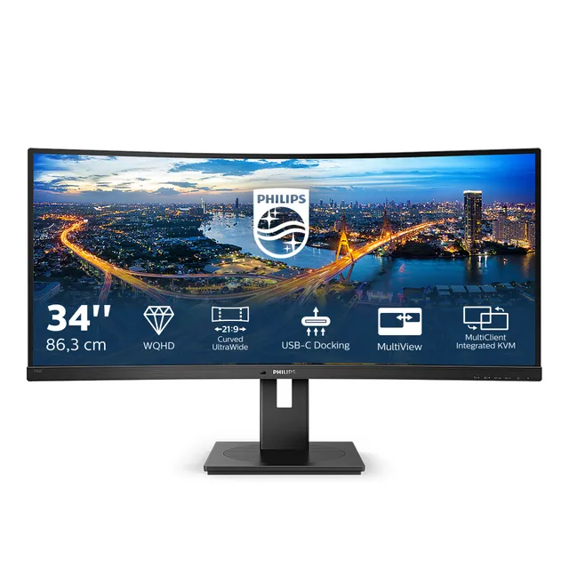 34" Philips B Line 346B1C - 3440x1440 (UWQHD) - 100Hz - VA - 90W USB-C - KVM switch