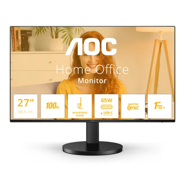 27" AOC Q27B3CF2 - 2560x1440 (QHD) - 100Hz - IPS - 65W USB-C