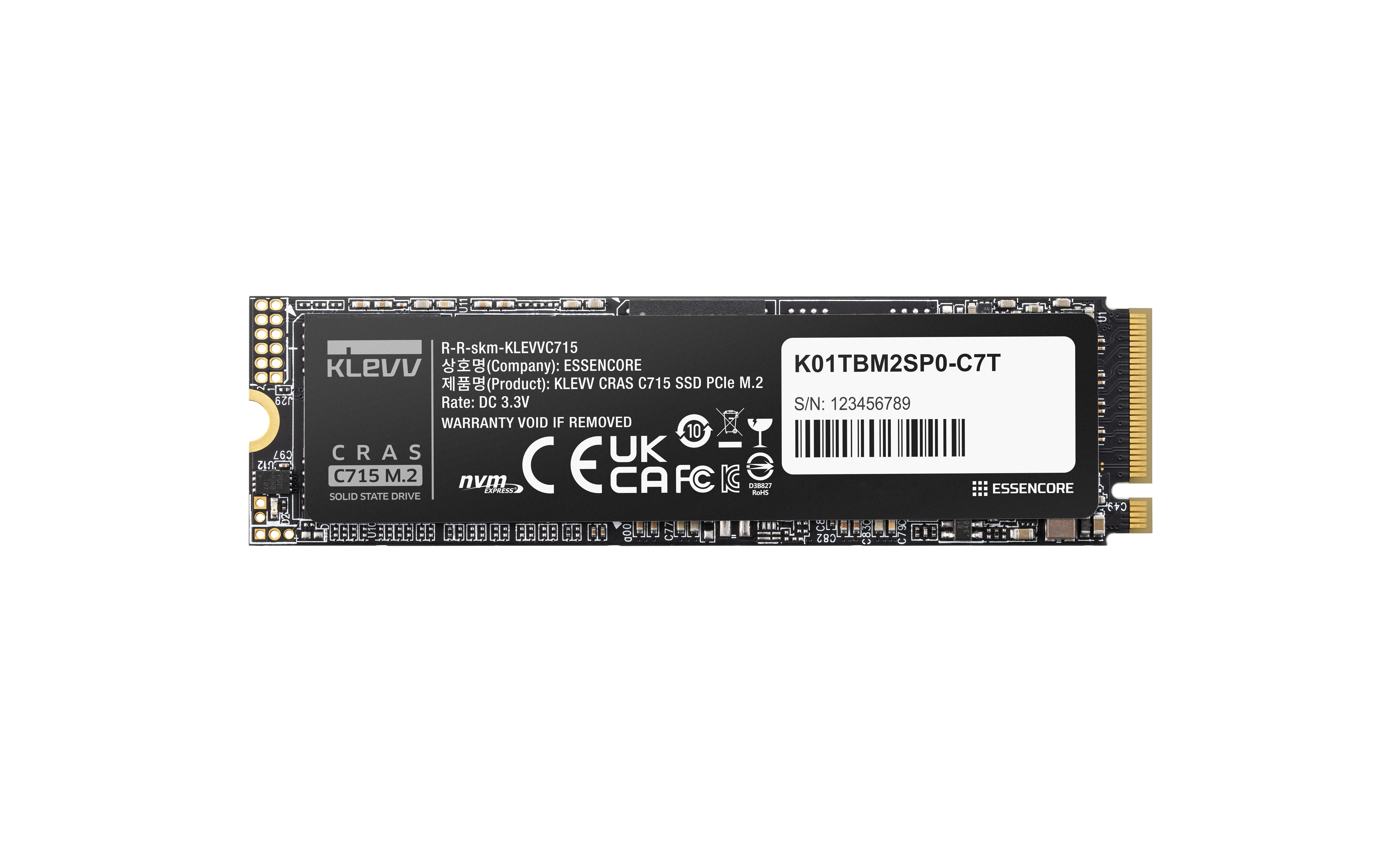 CRAS C715 M.2 PCIe Gen3 NVMe intern SSD (256 GB)