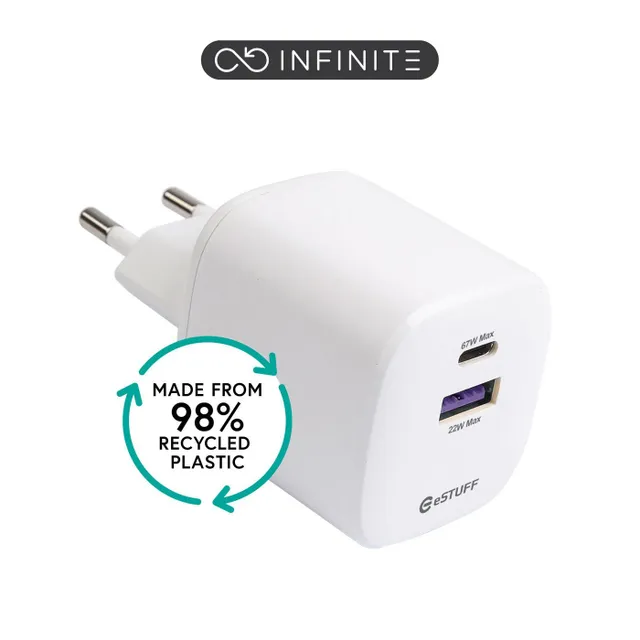 INFINITE - Strömadapter - EU, GaN, 100% åte