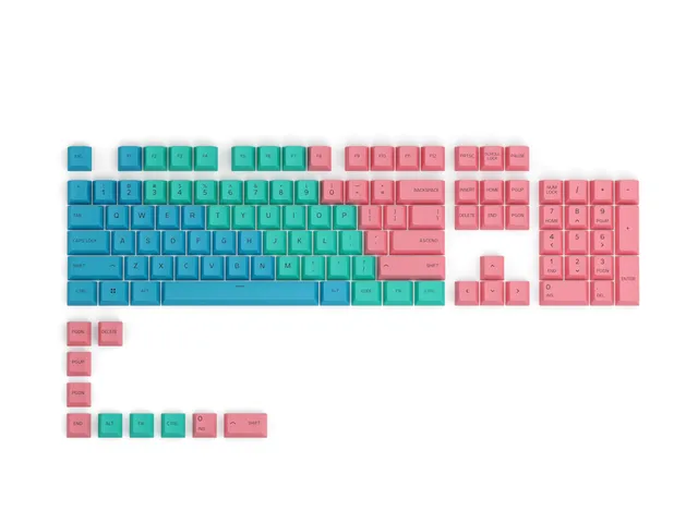 GPBT Keycaps - Pastel - 115 PBT keycaps - Nordic - Knappsats - Nordisk - Grön