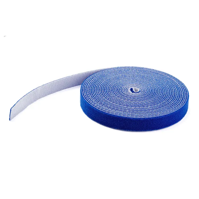 StarTech.com 50ft Hook and Loop Roll, Cut-to-Size Reusable Cable Ties, Bulk Industrial Wire Fastener Tape / Adjustable Fabric Wraps Blue / Resuable Se