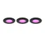 Slim infälld spotlight 90 mm 3-pack Svart