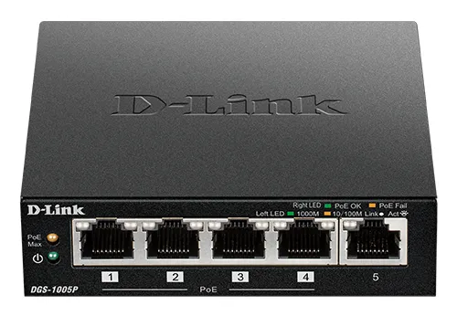 5-Port Desktop Gigabit PoE+ Switch