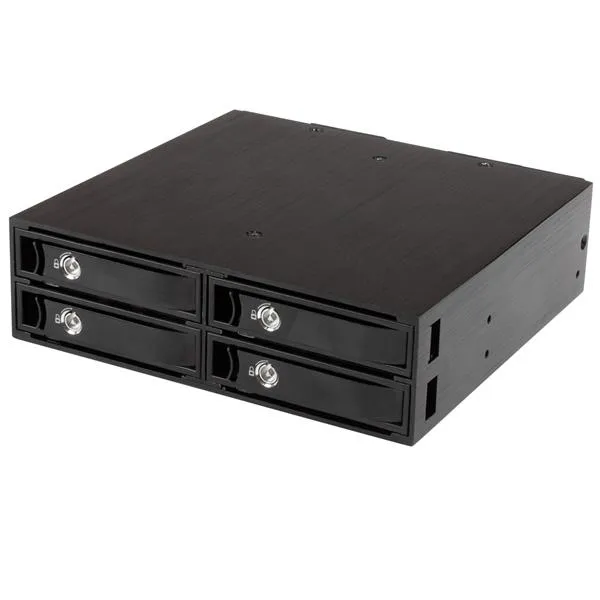 StarTech.com Flyttbart bakpanelställ med 4 fack för 2,5" SATA-/SAS-enheter - Kabinett för lagringsenheter - 4 fack (SATA-600 / SAS-2) 0 - för P/N: SAT