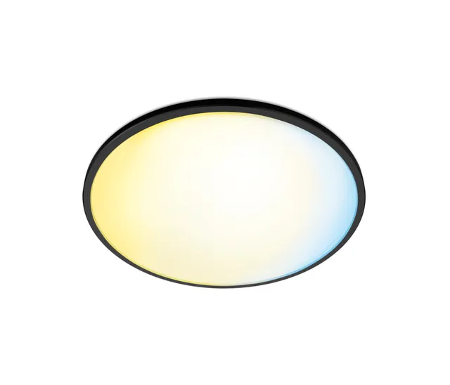 SuperSlim Smart Taklampa Svart, 14W, Tunable White kall-till-varmvitt ljus och dimbar