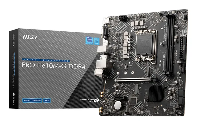PRO H610M-G DDR4 Moderkort - Intel H610 - Intel LGA1700 - DDR4 RAM - Micro-ATX
