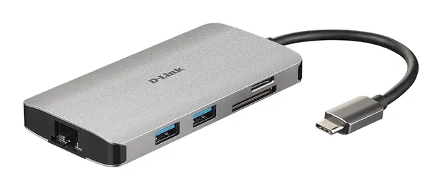 DUB-M810 8-in-1 USB-C Hub with HDMI/Ethernet/Card Reader/Power Delivery