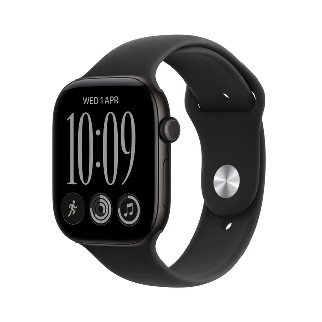 Watch Series 12 GPS + Cellular 46 mm svart aluminium, svart Sportband - S/M