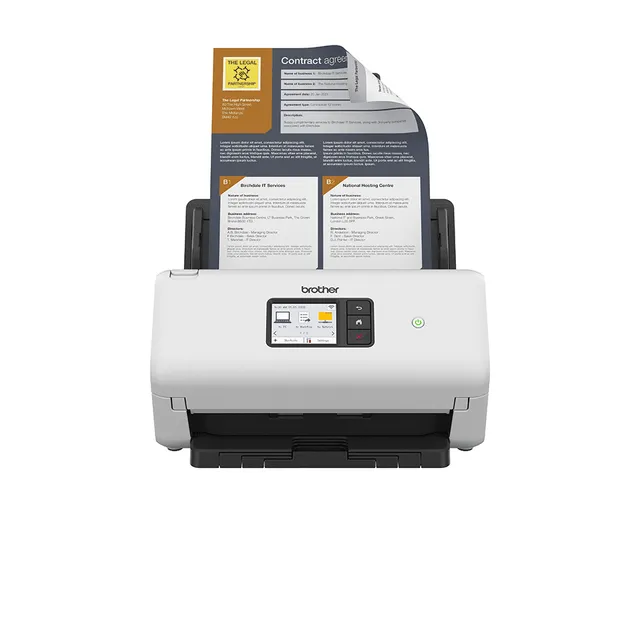 ADS-4500W, 35 sid/min, duplex, 600x600 dpi, pekskärm, USB/LAN/WiFi, AirPrint Scan