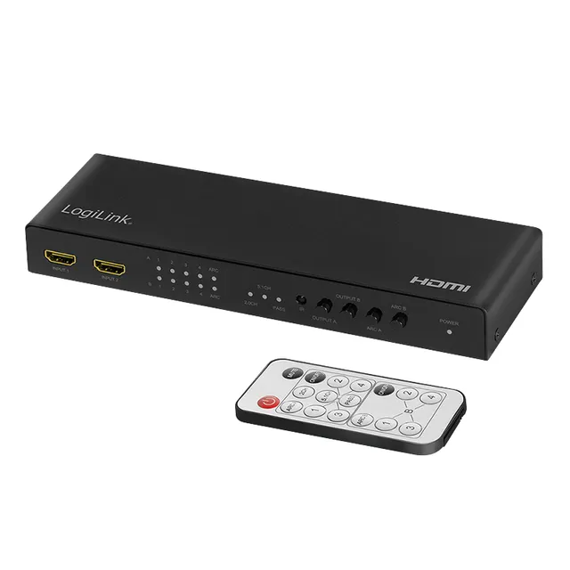 4K 4x2 HDMI Matrix Switch - Video-/ljudom
