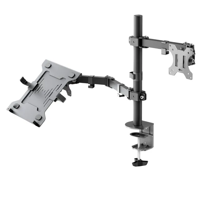 70815, Arm till bärbar dator och monitor, Svart, Stål, 25,4 cm (10), 39,6 cm (15.6), 81,3 cm (32)