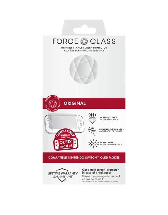 Bigben Force Glass Oled Screen Protection Kit (Nintendo Switch OLED) - Miscellaneous Tillbehör till spelkonsol - Nintendo Switch OLED