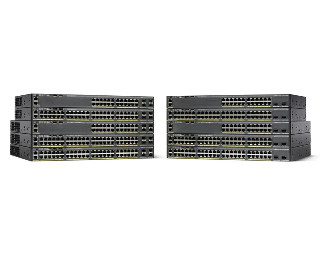 Catalyst 2960X-48LPD-L - Switch - Administrerad - 48 x 10/100/1000 (PoE+) + 2 x SFP+ - skrivbordsmodell, rackmonterbar - PoE+ (370 W) - återanvä
