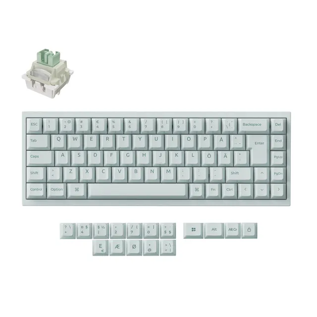 Q16 HE 65% 8K Wired Ceramic Light Green Keychron Lime Magnetic Switch