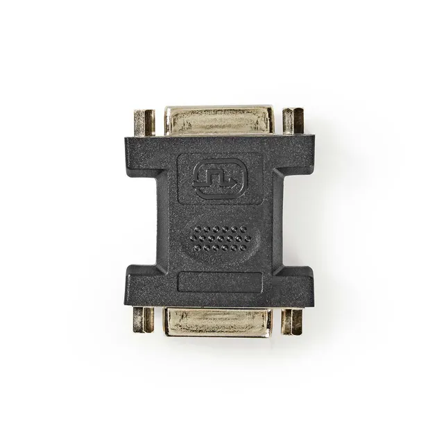 DVI adapter | DVI-I 24+5-Pin Hona | DVI-I 24+5-Pin Hona | Nickelplaterad | Rak | PVC | Svart | Plastpåse